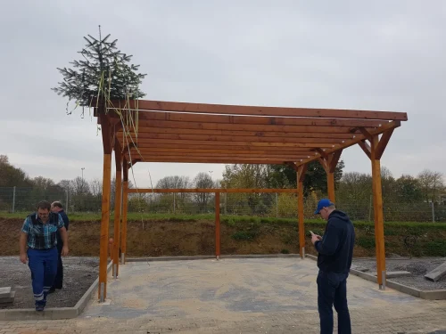 Vereinsheim: (2018) Carport, Aufbau